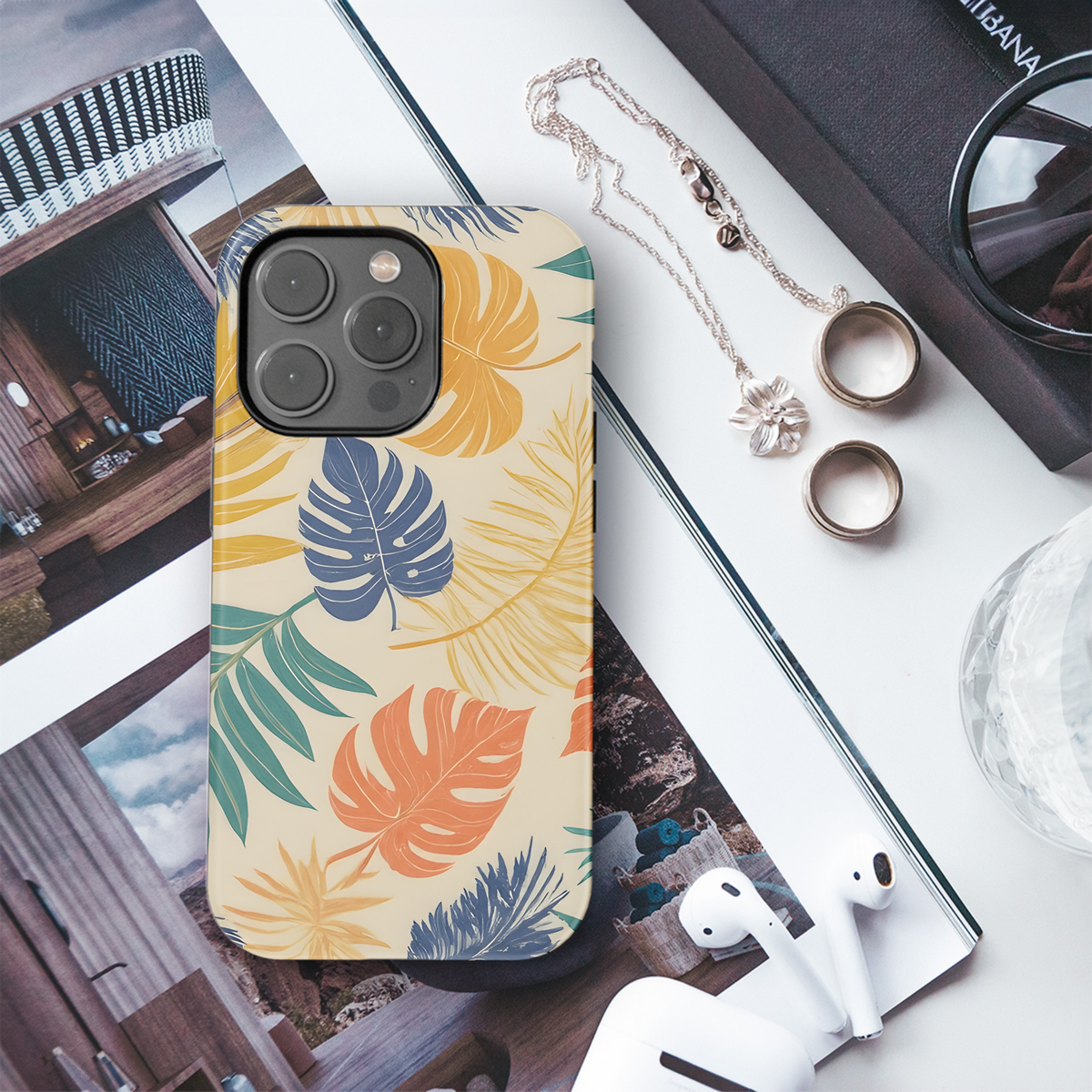 Tropical Palm Leaf Phone Case iPhone Samsung Cover Pixel 3144 - Image 3