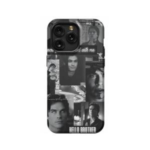 TVD The Vampire Diaries Damon Salvatore Collage Phone Case iPhone Samsung Pixel & More #285 - Image 1