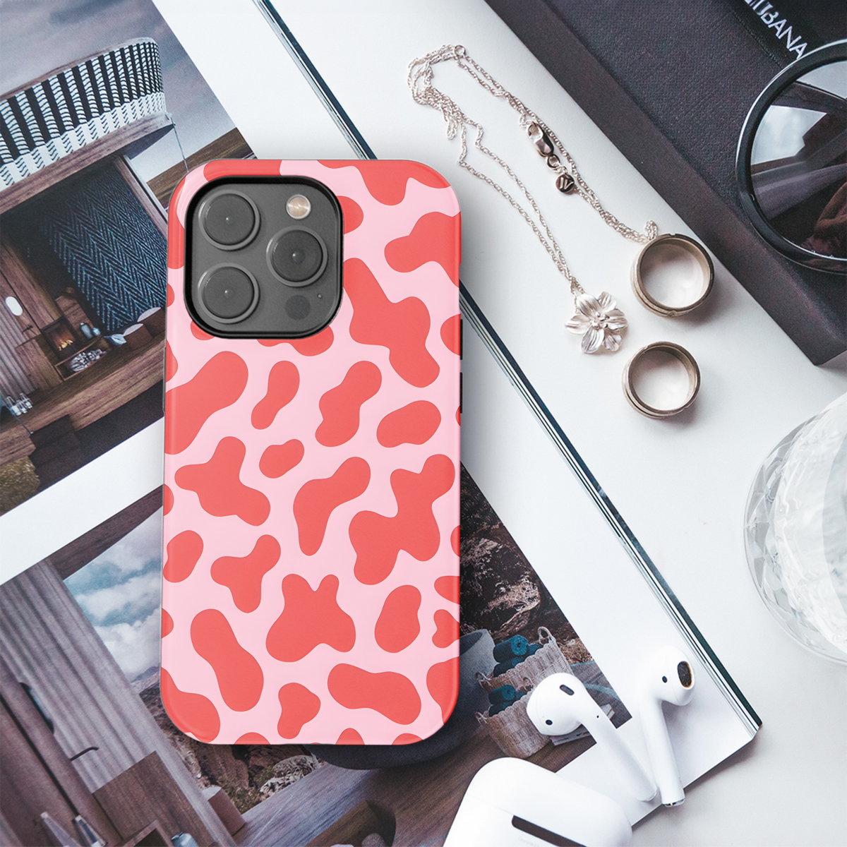 Valentine's Cow Spots Animal Print Phone Case iPhone Samsung Cover Pixel 3197 - Image 3