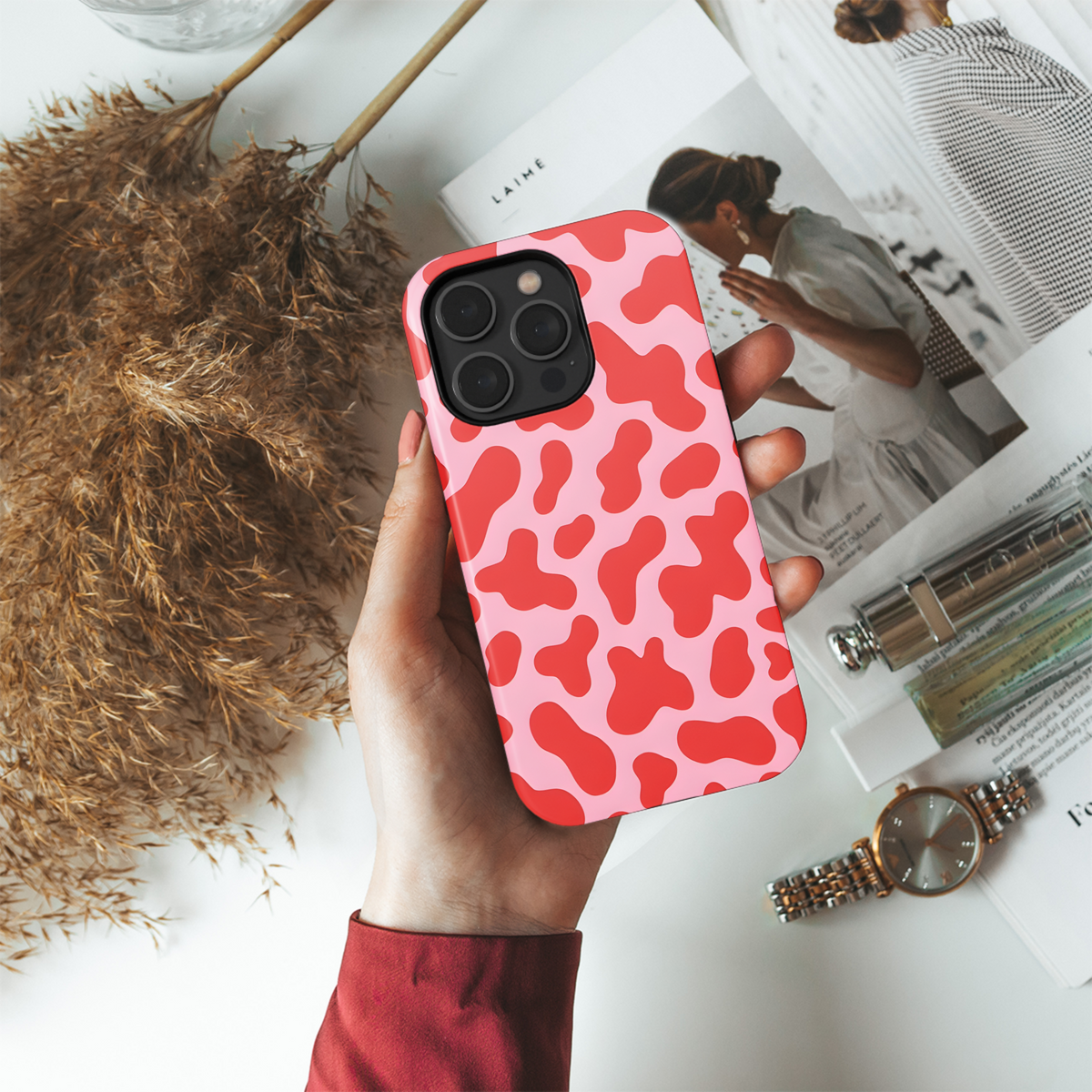 Valentine's Cow Spots Animal Print Phone Case iPhone Samsung Cover Pixel 3197 - Image 4