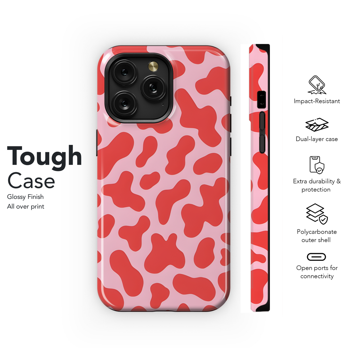 Valentine's Cow Spots Animal Print Phone Case iPhone Samsung Cover Pixel 3197 - Image 6