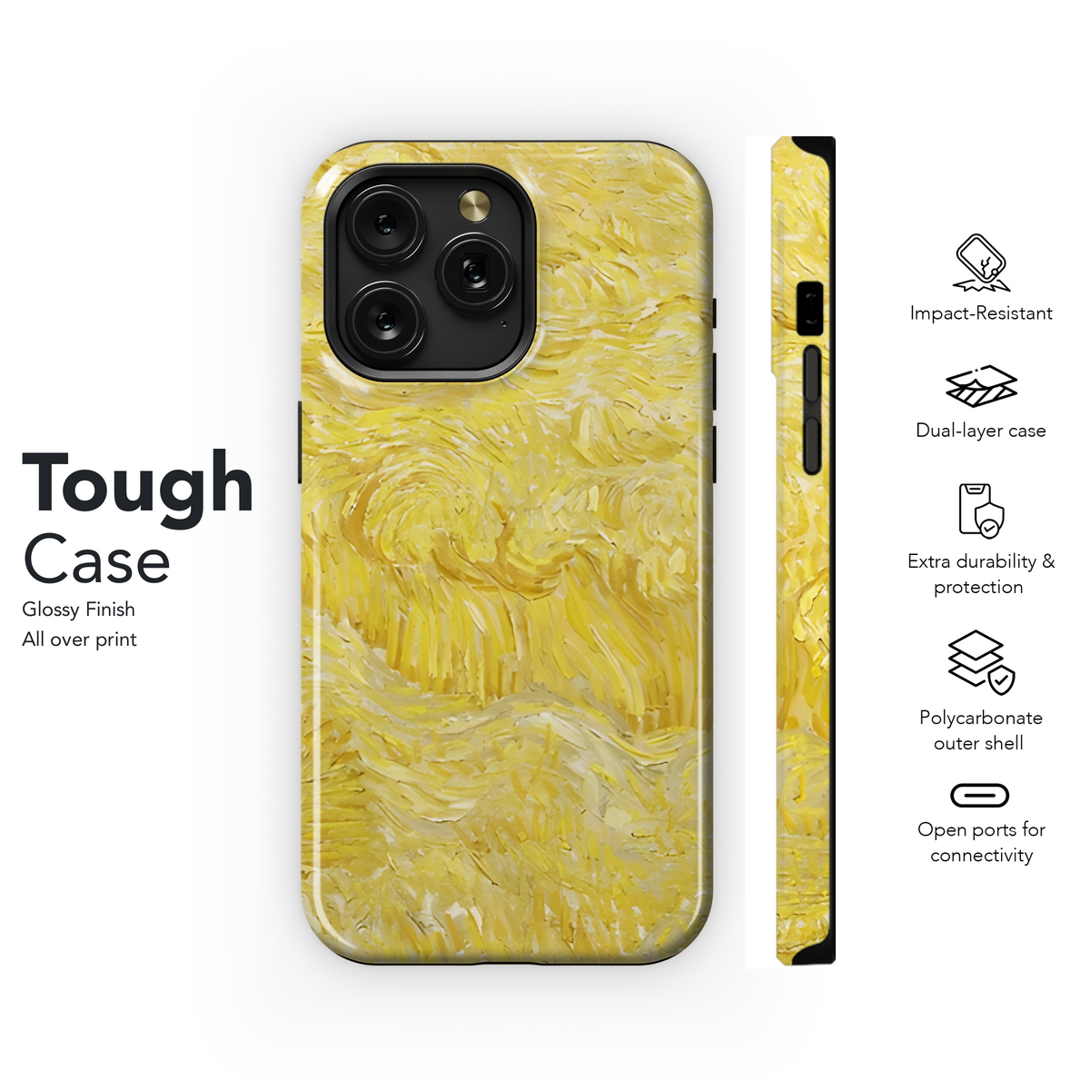 Van Gogh Wheatfield Phone Case iPhone Samsung Cover Pixel 2412 - Image 6