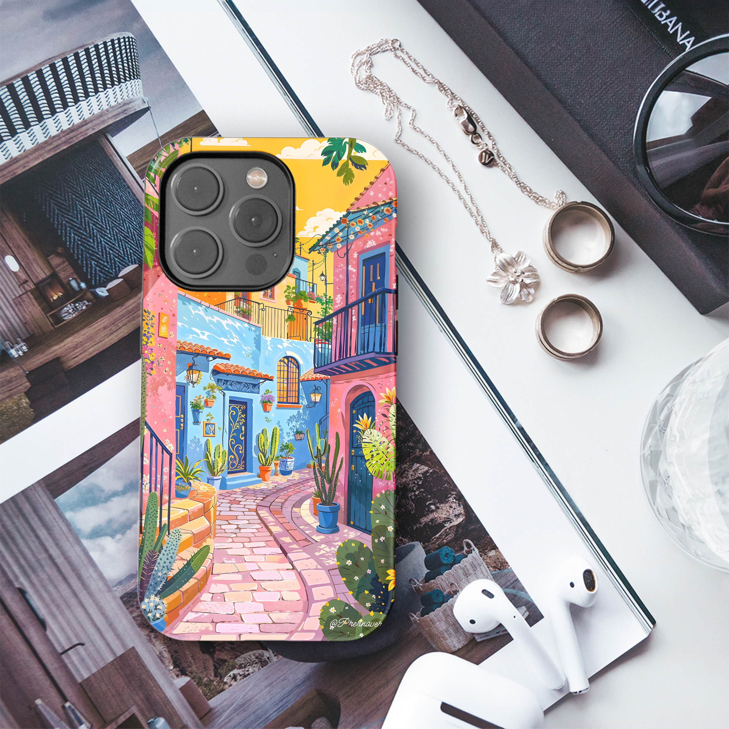 Vibrant Alleyway Escape
 Phone Case iPhone Samsung Cover Pixel 4502 - Image 3