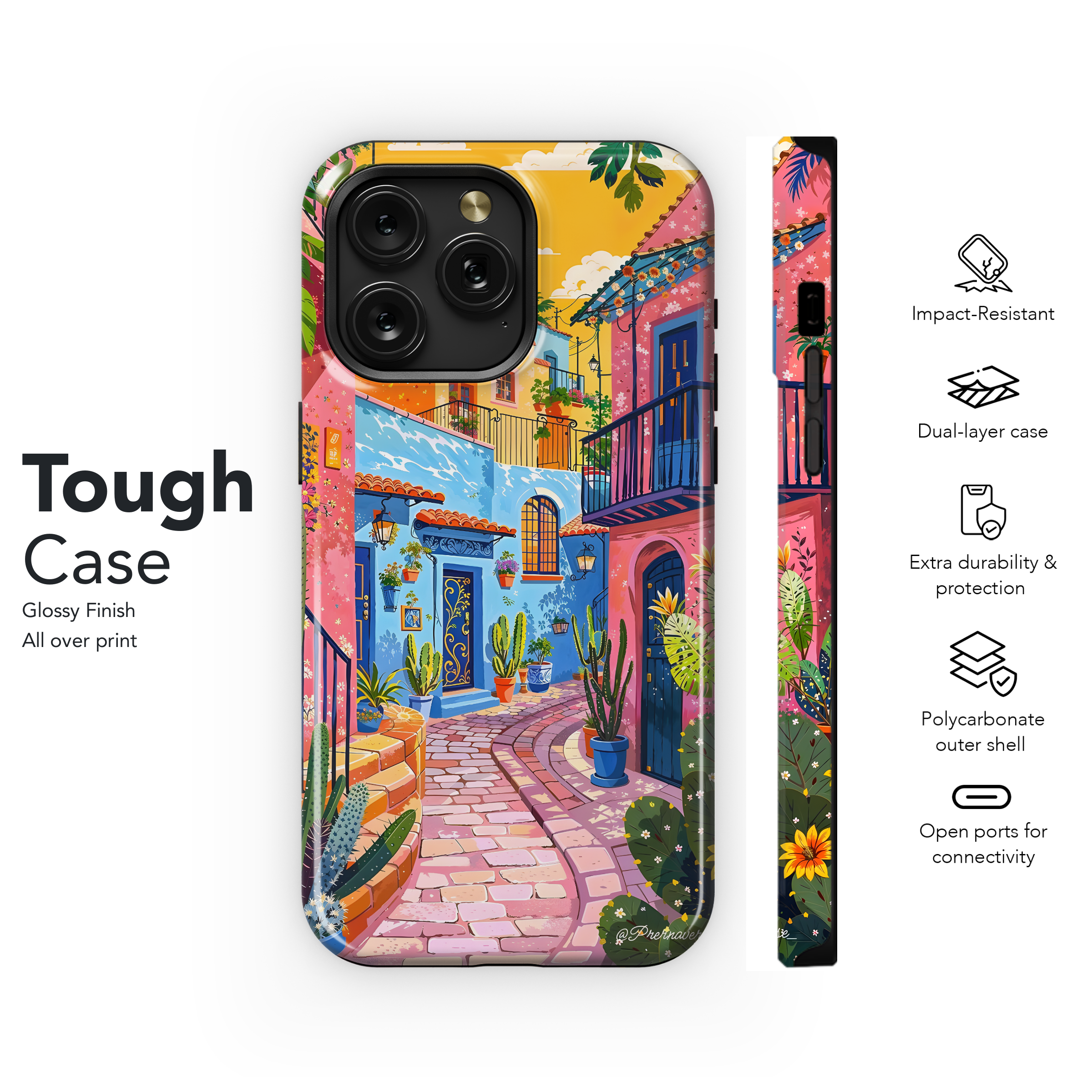 Vibrant Alleyway Escape
 Phone Case iPhone Samsung Cover Pixel 4502 - Image 6