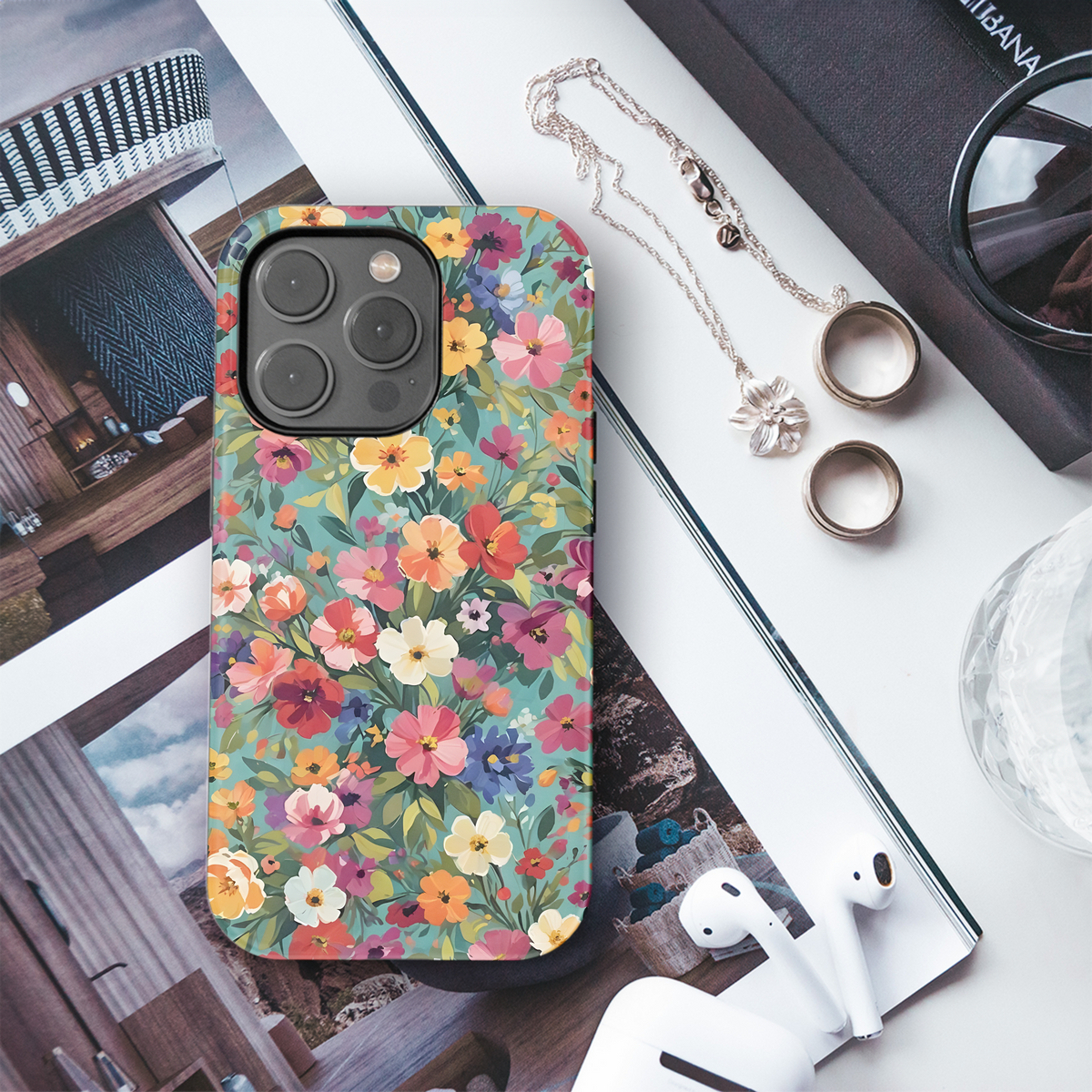 Vibrant Floral Garden
 Phone Case iPhone Samsung Cover Pixel 4134 - Image 3