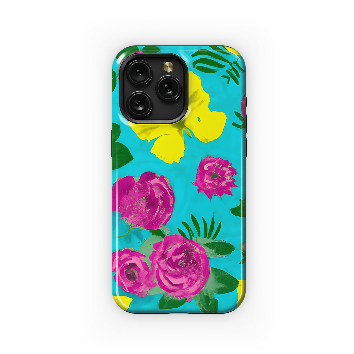 Vibrant Neon and Floral Digital Designs Phone Case iPhone Samsung Cover Pixel 3374 - Image 1