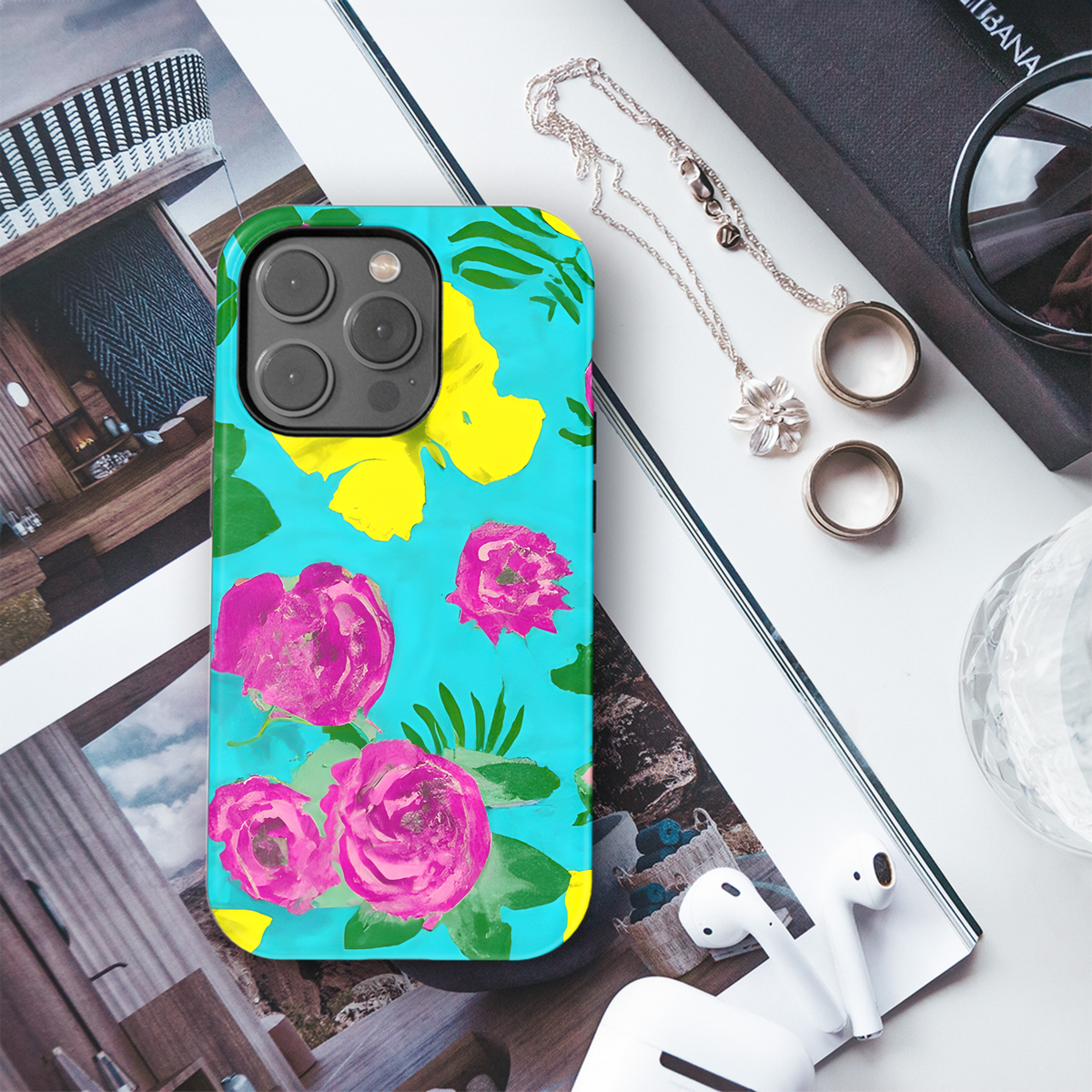 Vibrant Neon and Floral Digital Designs Phone Case iPhone Samsung Cover Pixel 3374 - Image 3