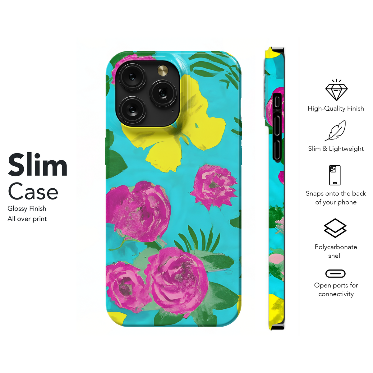 Vibrant Neon and Floral Digital Designs Phone Case iPhone Samsung Cover Pixel 3374 - Image 7