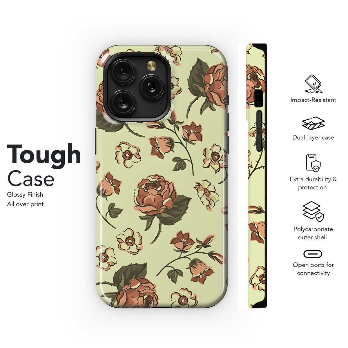 Victorian Vintage Floral Phone Case iPhone Samsung Cover Pixel 3940 - Image 6