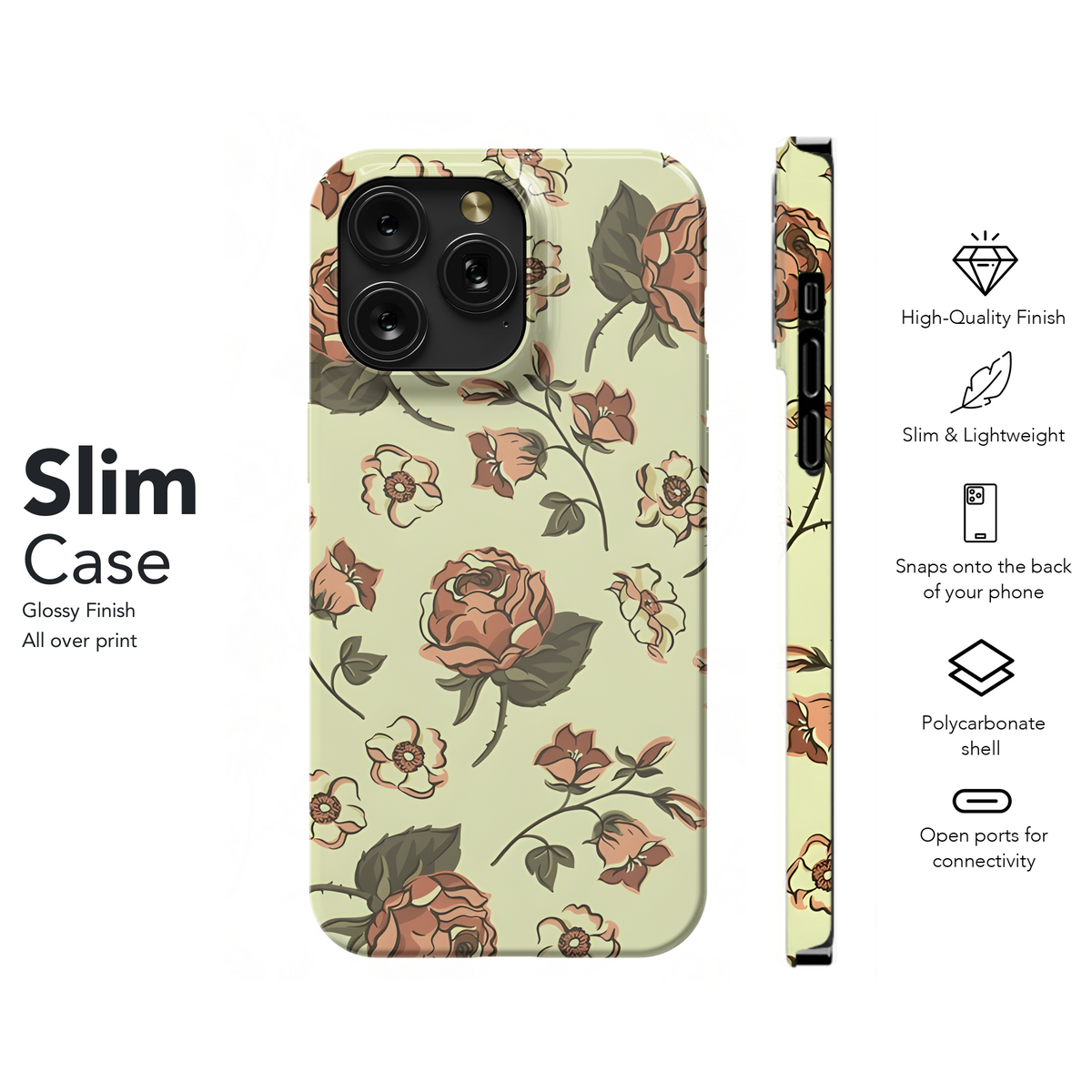 Victorian Vintage Floral Phone Case iPhone Samsung Cover Pixel 3940 - Image 7