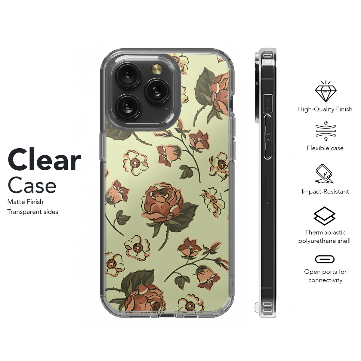 Victorian Vintage Floral Phone Case iPhone Samsung Cover Pixel 3940 - Image 8