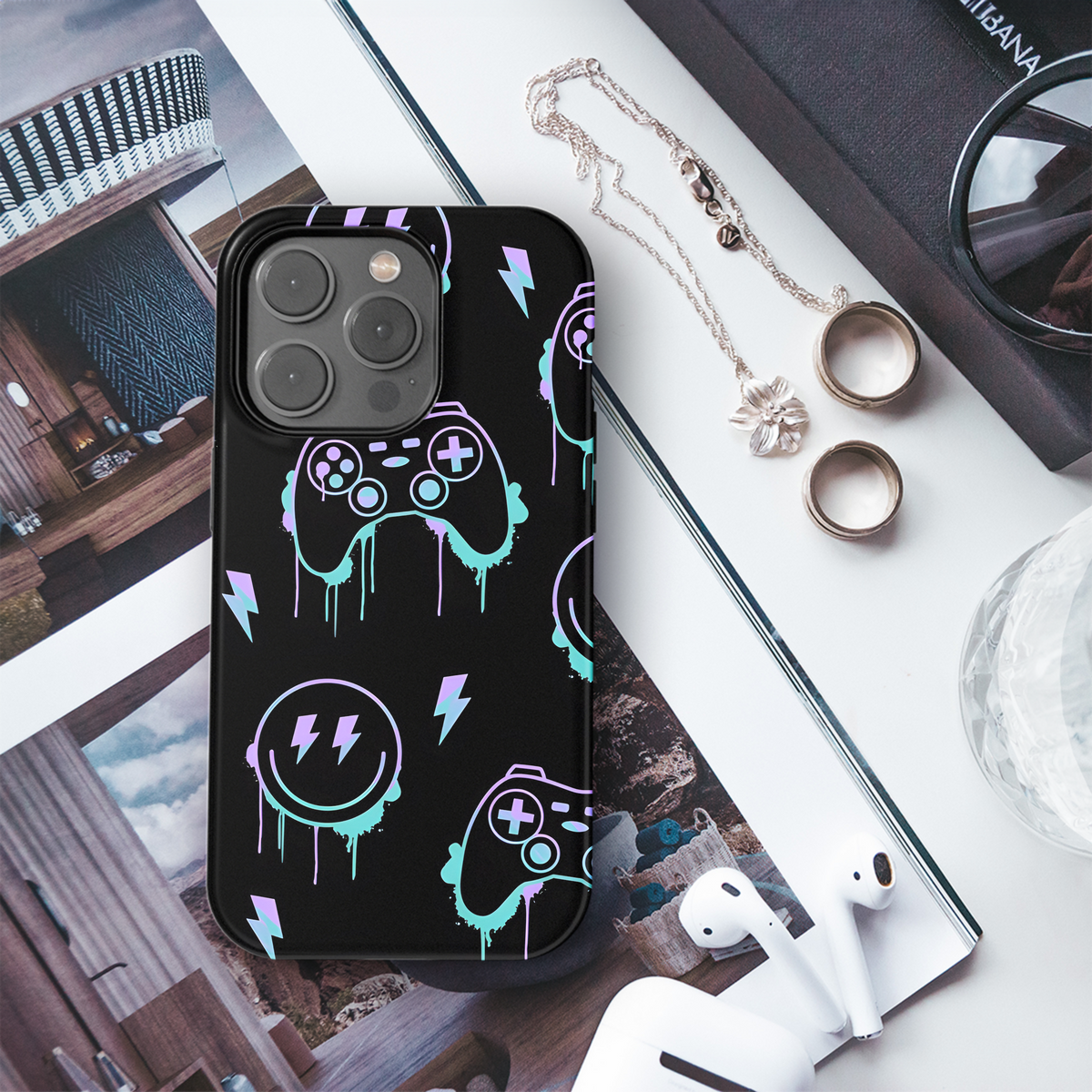 Video Game Seamless Pattern Phone Case iPhone Samsung Cover Pixel 2380 - Image 3