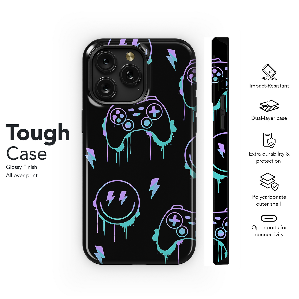 Video Game Seamless Pattern Phone Case iPhone Samsung Cover Pixel 2380 - Image 6