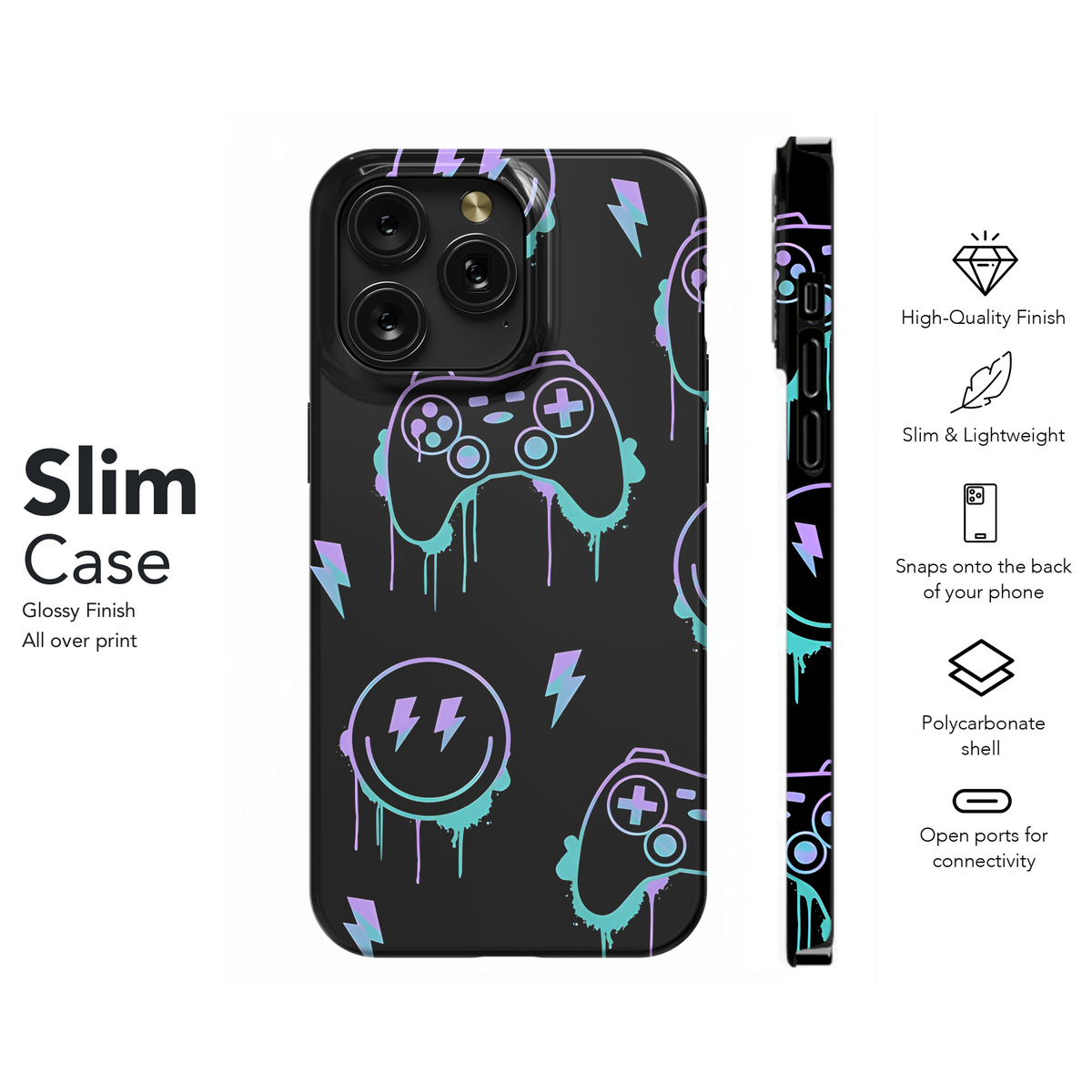 Video Game Seamless Pattern Phone Case iPhone Samsung Cover Pixel 2380 - Image 7