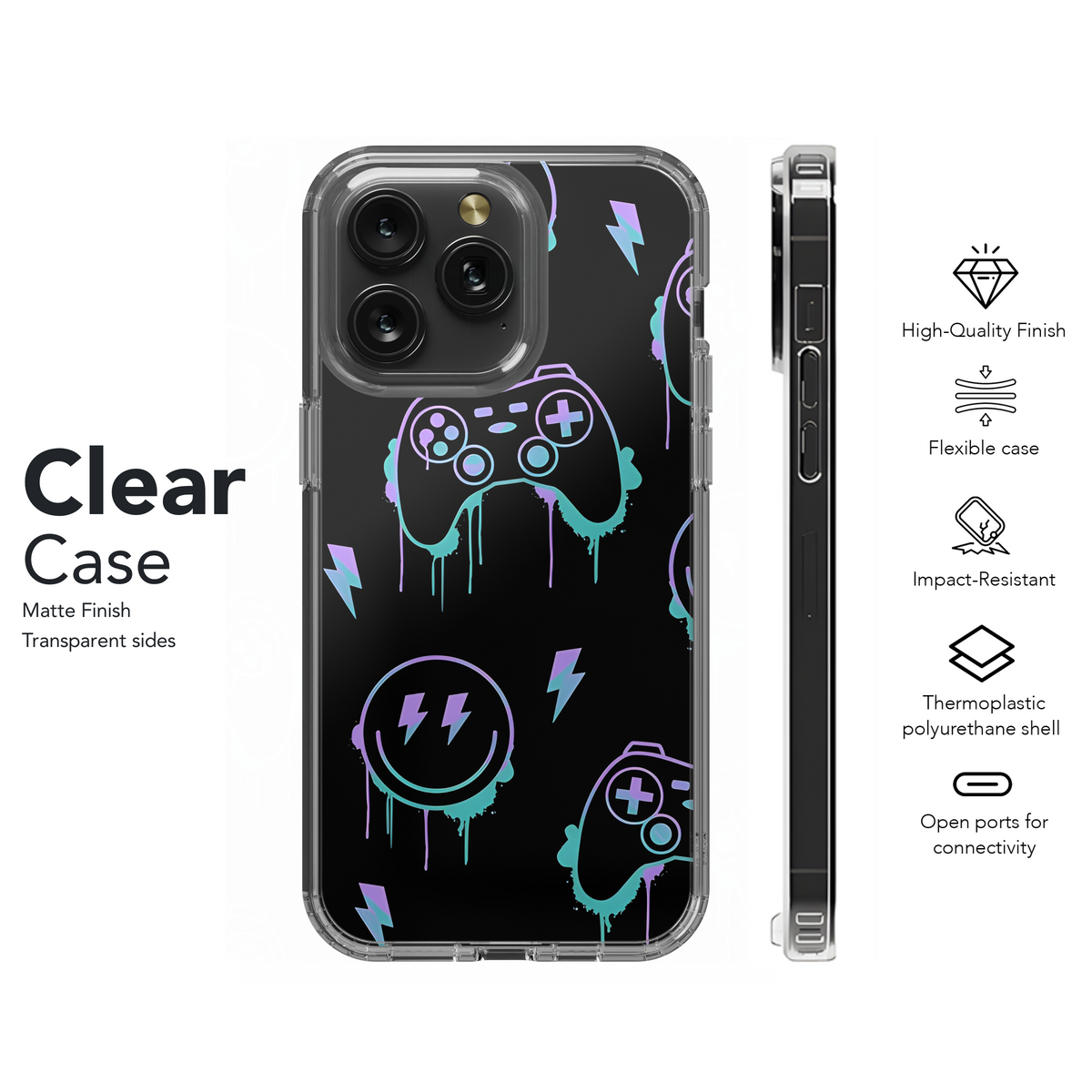 Video Game Seamless Pattern Phone Case iPhone Samsung Cover Pixel 2380 - Image 8