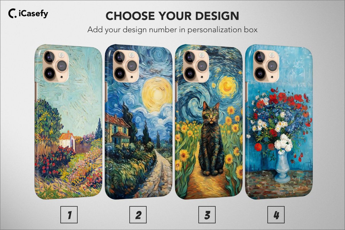 Vincent van Gogh Phone Case Aesthetic Famous Art Cover - Image 1