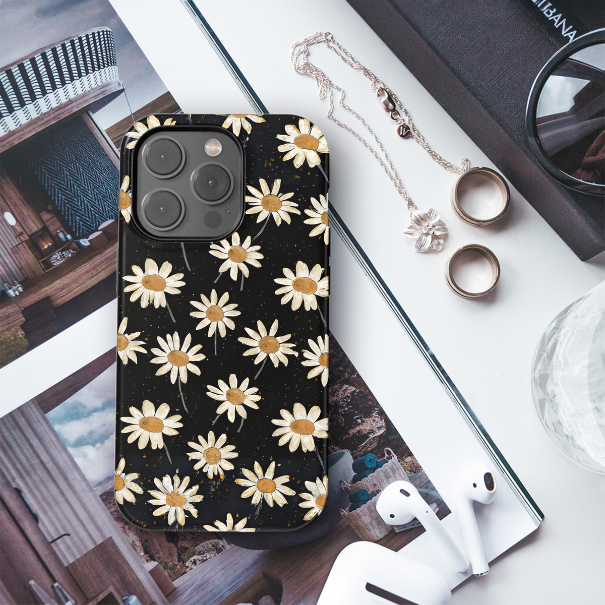 Vintage Boho Daisy Phone Case iPhone Samsung Cover Pixel 3473 - Image 3