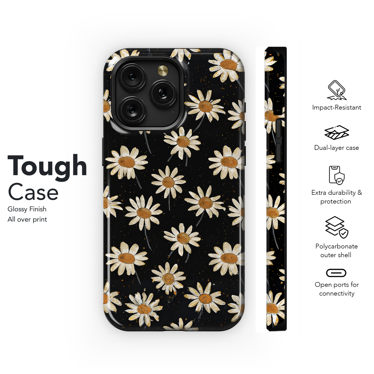 Vintage Boho Daisy Phone Case iPhone Samsung Cover Pixel 3473 - Image 6