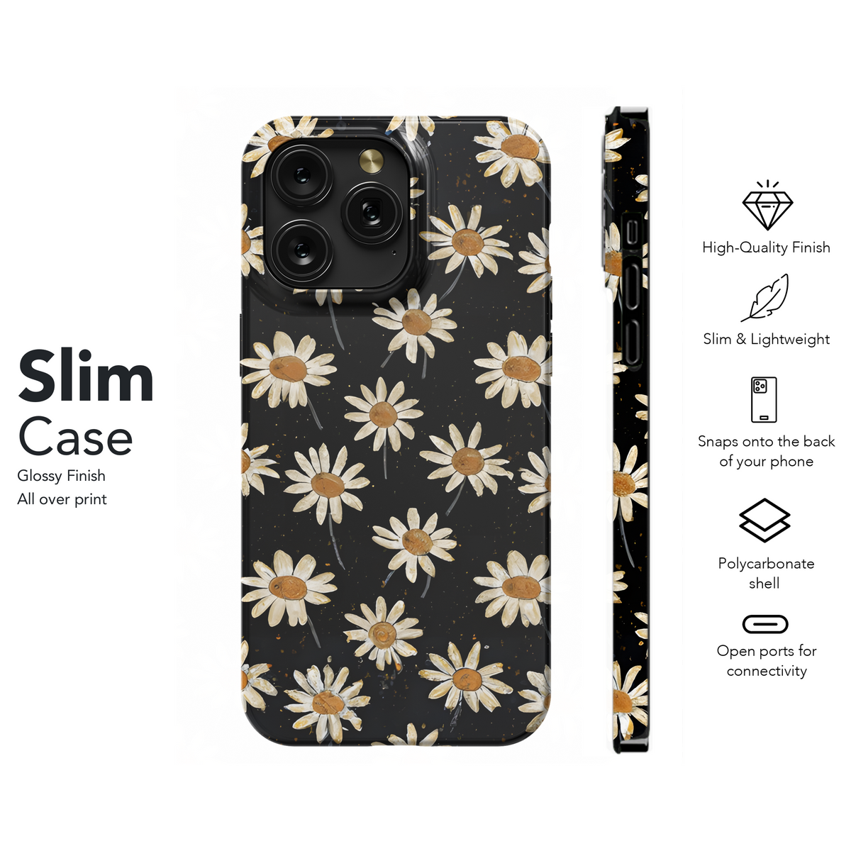 Vintage Boho Daisy Phone Case iPhone Samsung Cover Pixel 3473 - Image 7