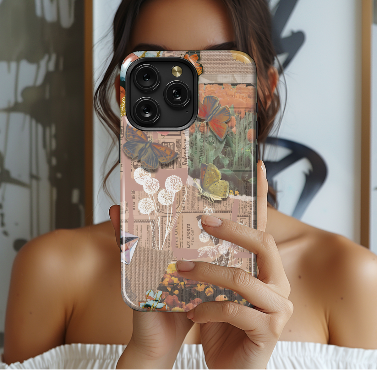 Vintage Butterfly Collage
 Phone Case iPhone Samsung Cover Pixel 4000 - Image 2