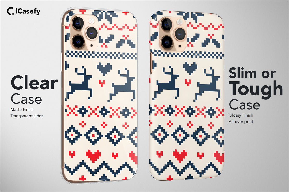 Vintage Christmas Reindeer Xmas Phone Case Cover - Image 4