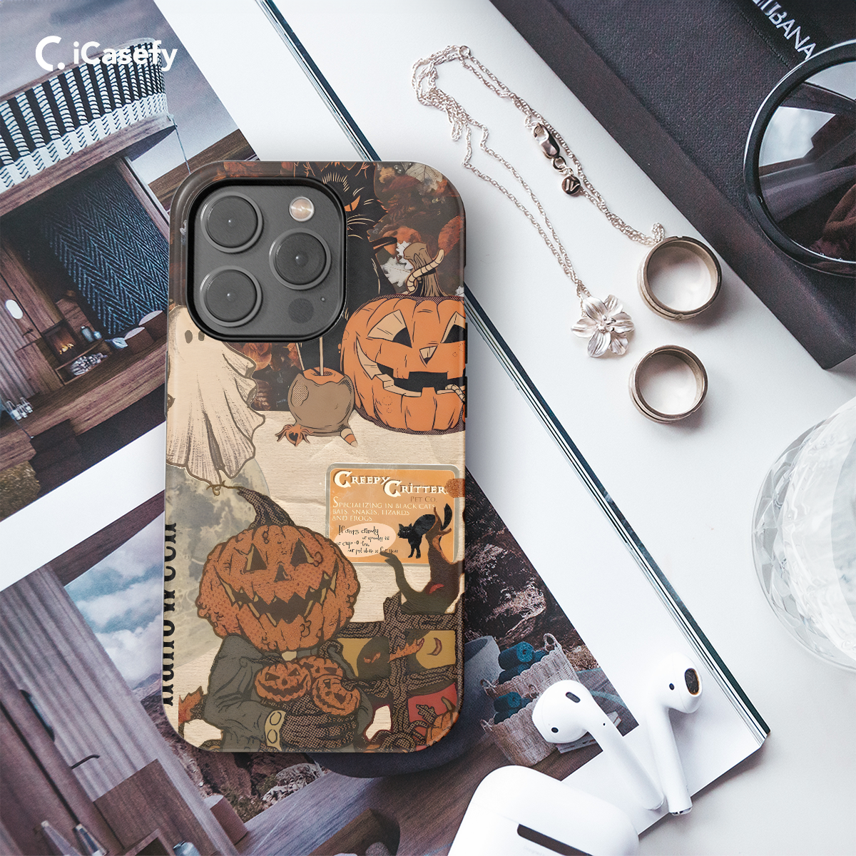 Vintage Collage Halloween Phone Case iPhone Samsung Pixel & More 255 - Image 3