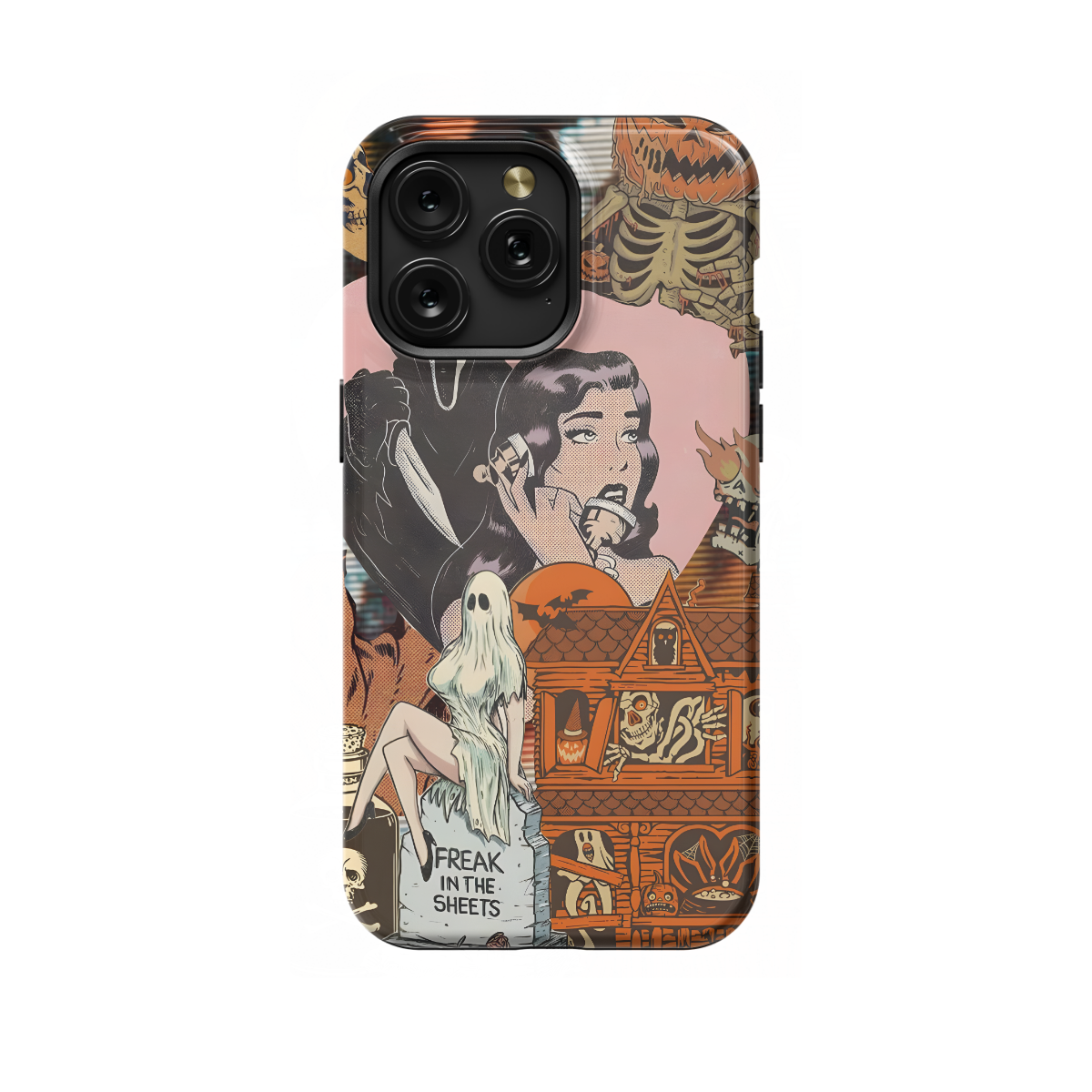 Vintage Collage Halloween Phone Case iPhone Samsung Pixel & More 256 - Image 1