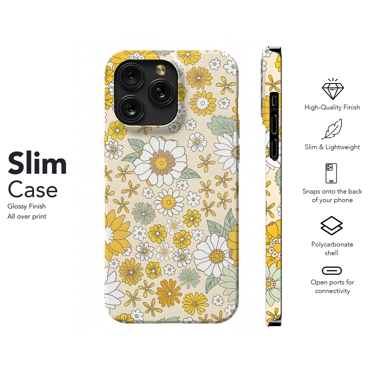 Vintage Floral Hippie Phone Case iPhone Samsung Cover Pixel 2853 - Image 7