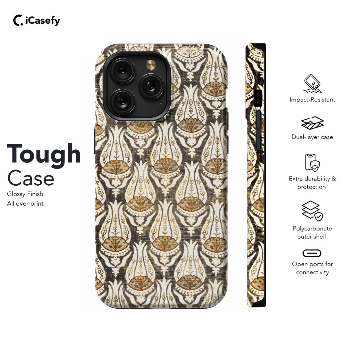 Vintage Floral Pattern William Phone Case iPhone Samsung Pixel & More - Image 5