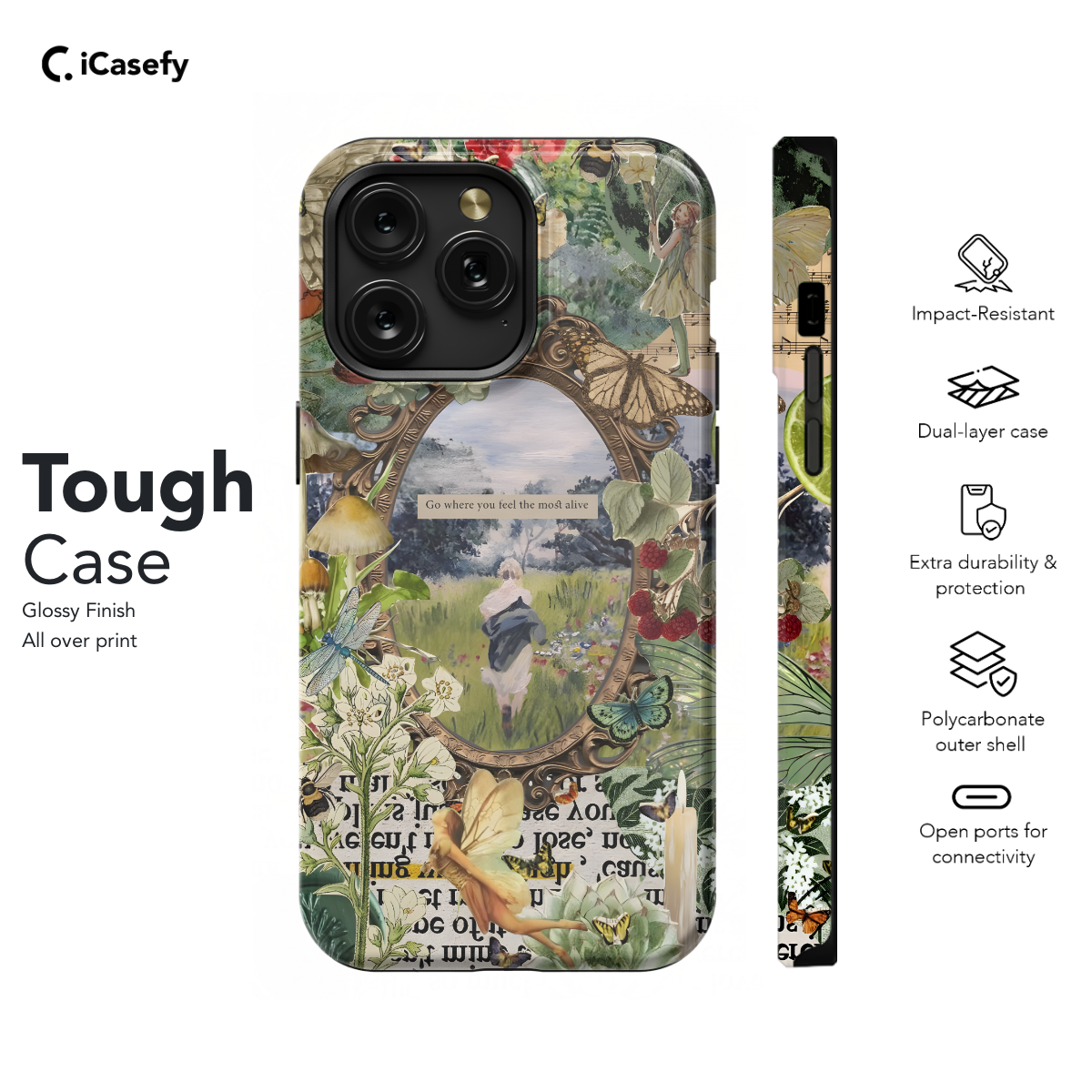 Vintage floral  Phone Case iPhone Samsung Pixel & More 460 - Image 5