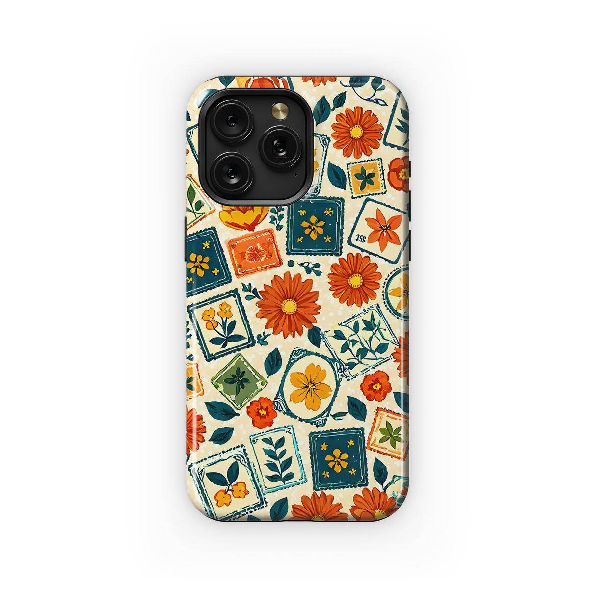 Vintage Floral Stamps
 Phone Case iPhone Samsung Cover Pixel 4025 - Image 1