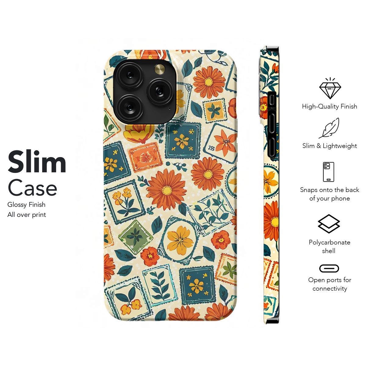 Vintage Floral Stamps
 Phone Case iPhone Samsung Cover Pixel 4025 - Image 7