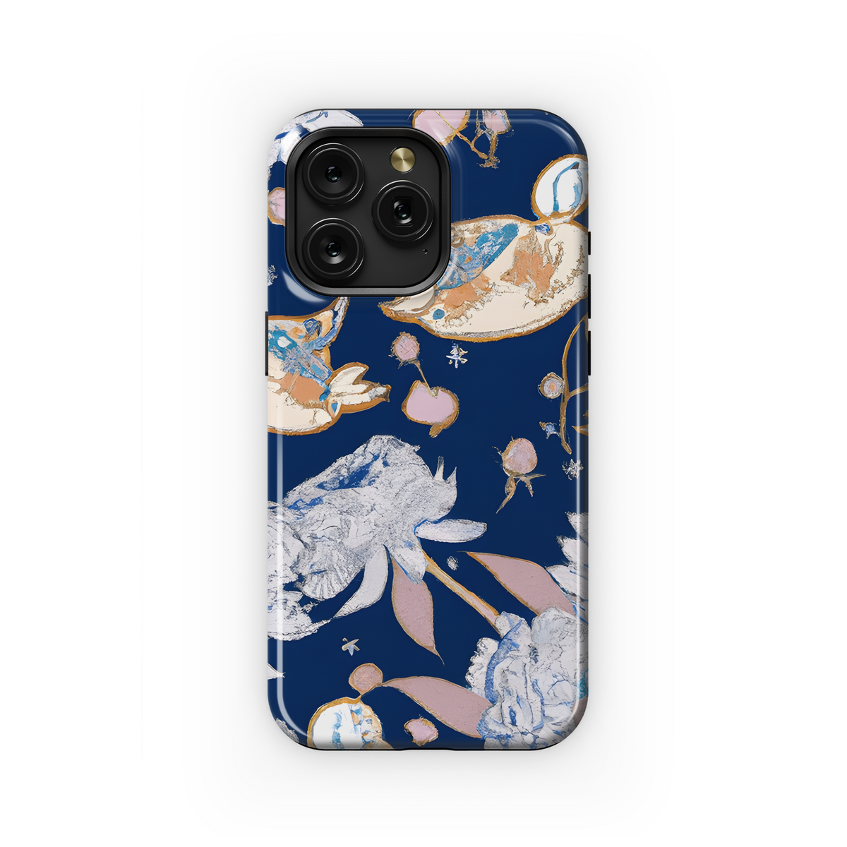 Vintage Floral with Peonies and Ducks Phone Case iPhone Samsung Cover Pixel 3649 - Image 1