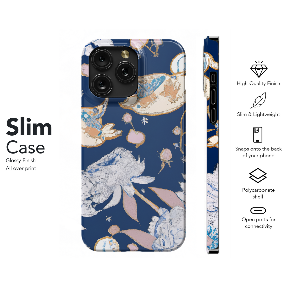 Vintage Floral with Peonies and Ducks Phone Case iPhone Samsung Cover Pixel 3649 - Image 7