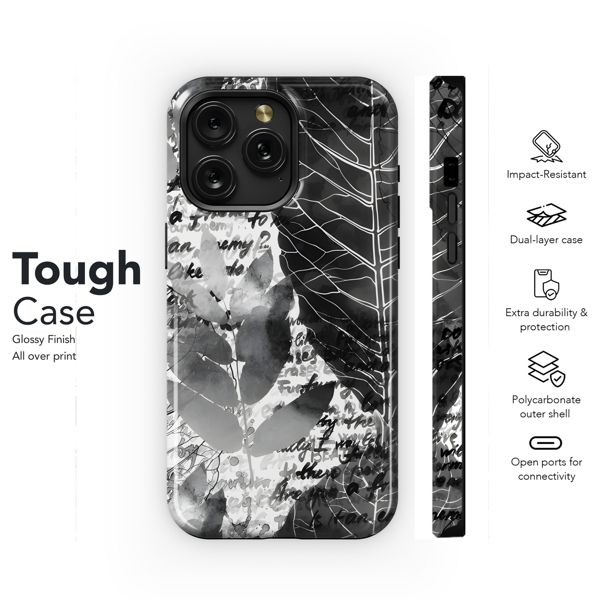 Vintage Seamless Leaf Letter Pattern Phone Case iPhone Samsung Cover Pixel 2294 - Image 6