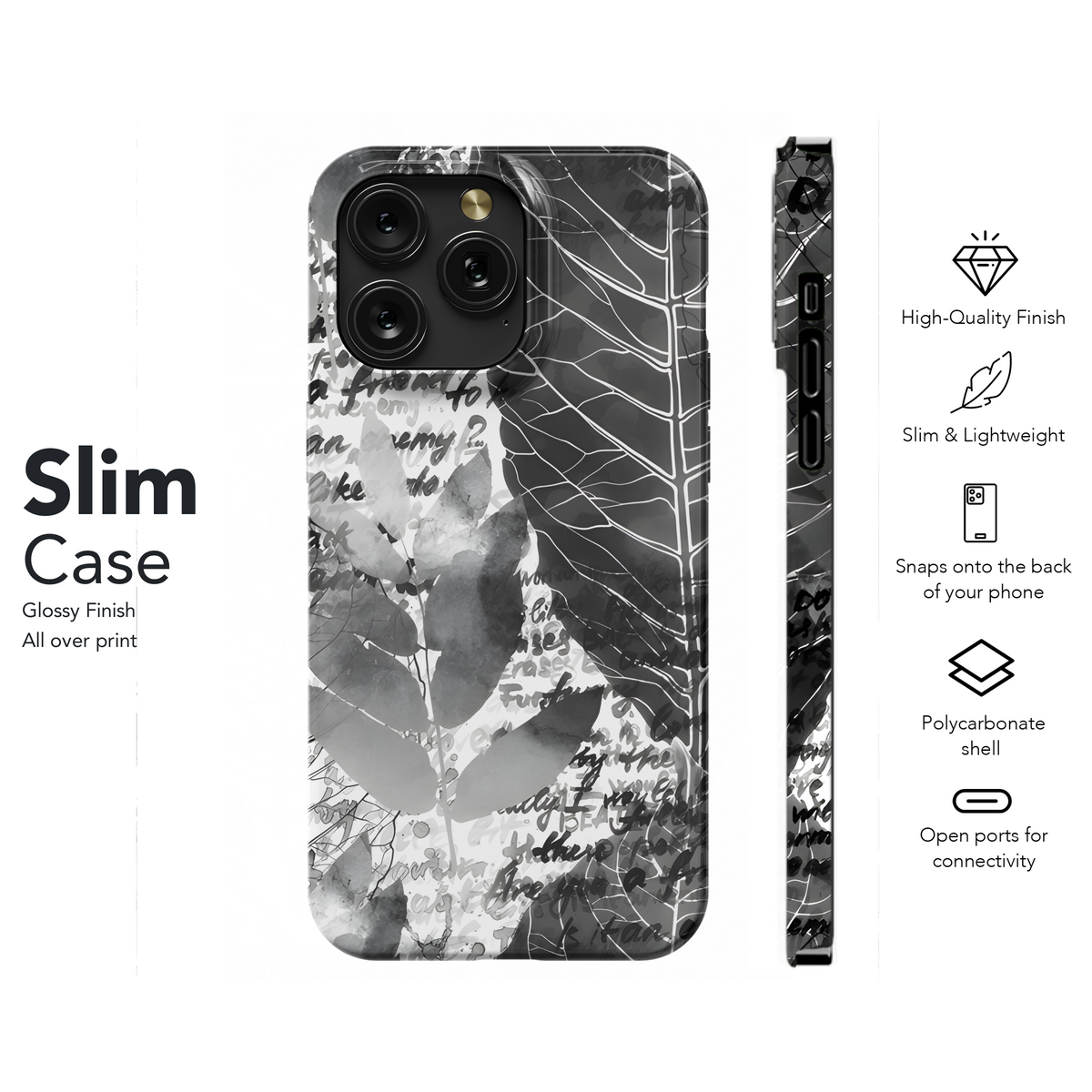 Vintage Seamless Leaf Letter Pattern Phone Case iPhone Samsung Cover Pixel 2294 - Image 7