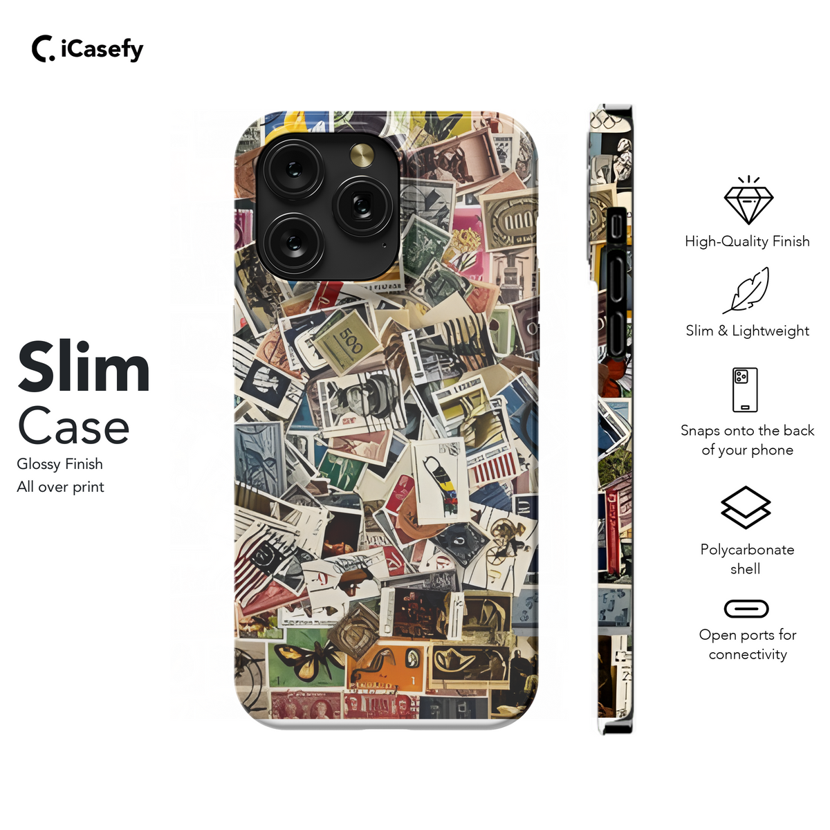 Vintage Stamps Collage Phone Case iPhone Samsung Cover Pixel 1926 - Image 7