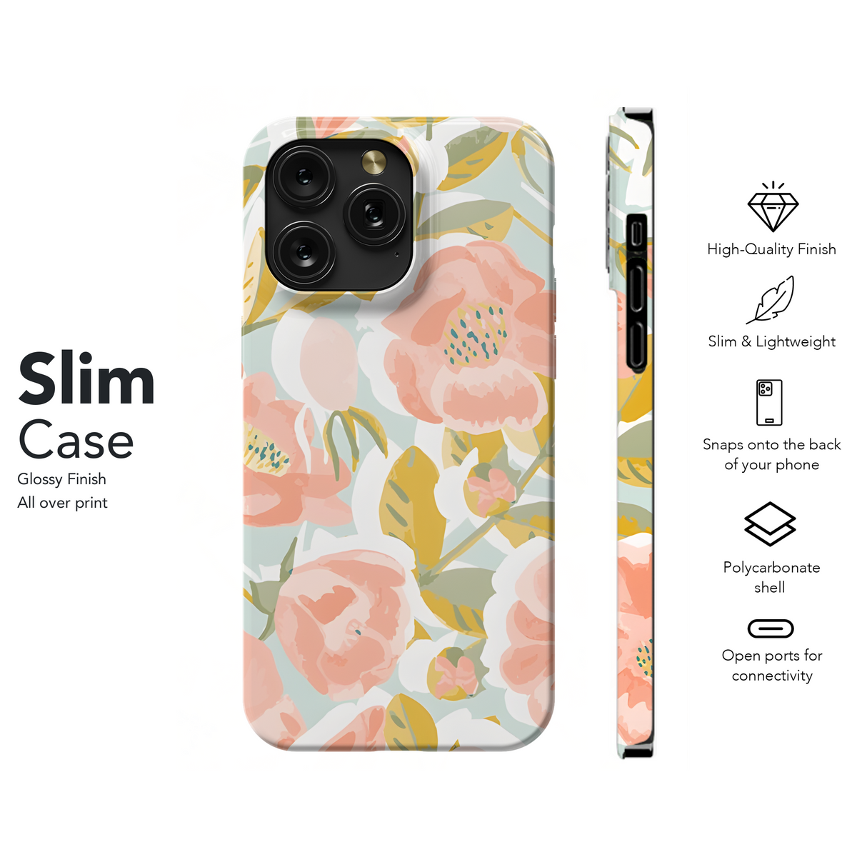 Vintage Watercolour Bloom Phone Case iPhone Samsung Cover Pixel 2433 - Image 7