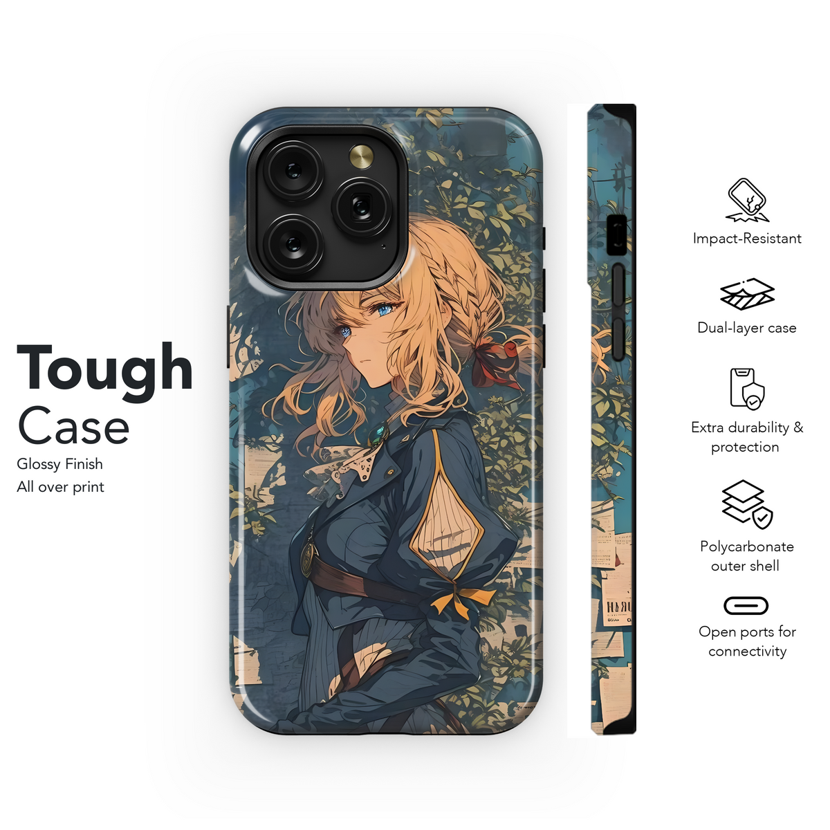 Violet Evergarden Anime Art
 Phone Case iPhone Samsung Cover Pixel 4038 - Image 6