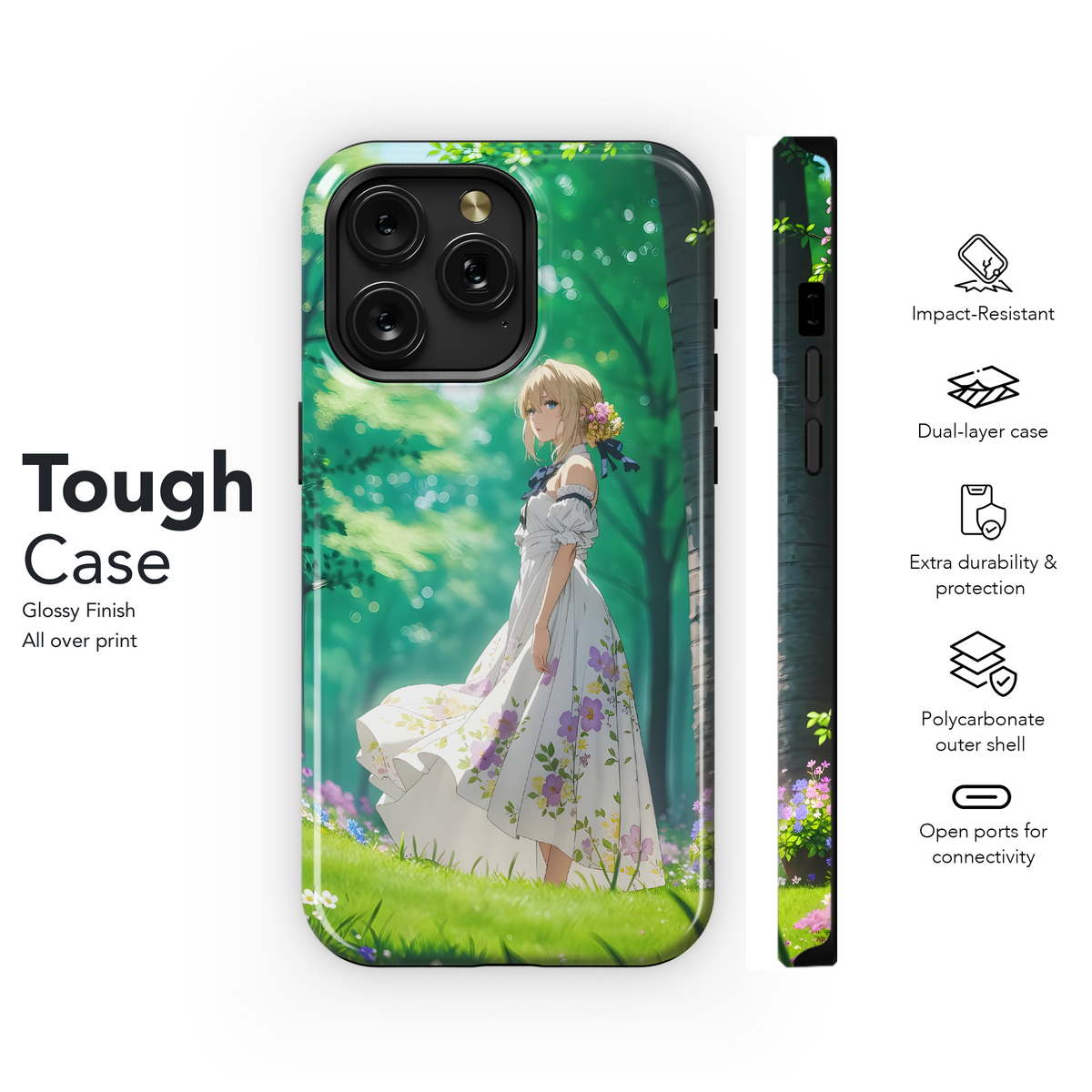 Violet Evergarden Anime Art Phone Case iPhone Samsung Cover Pixel 4041 - Image 6