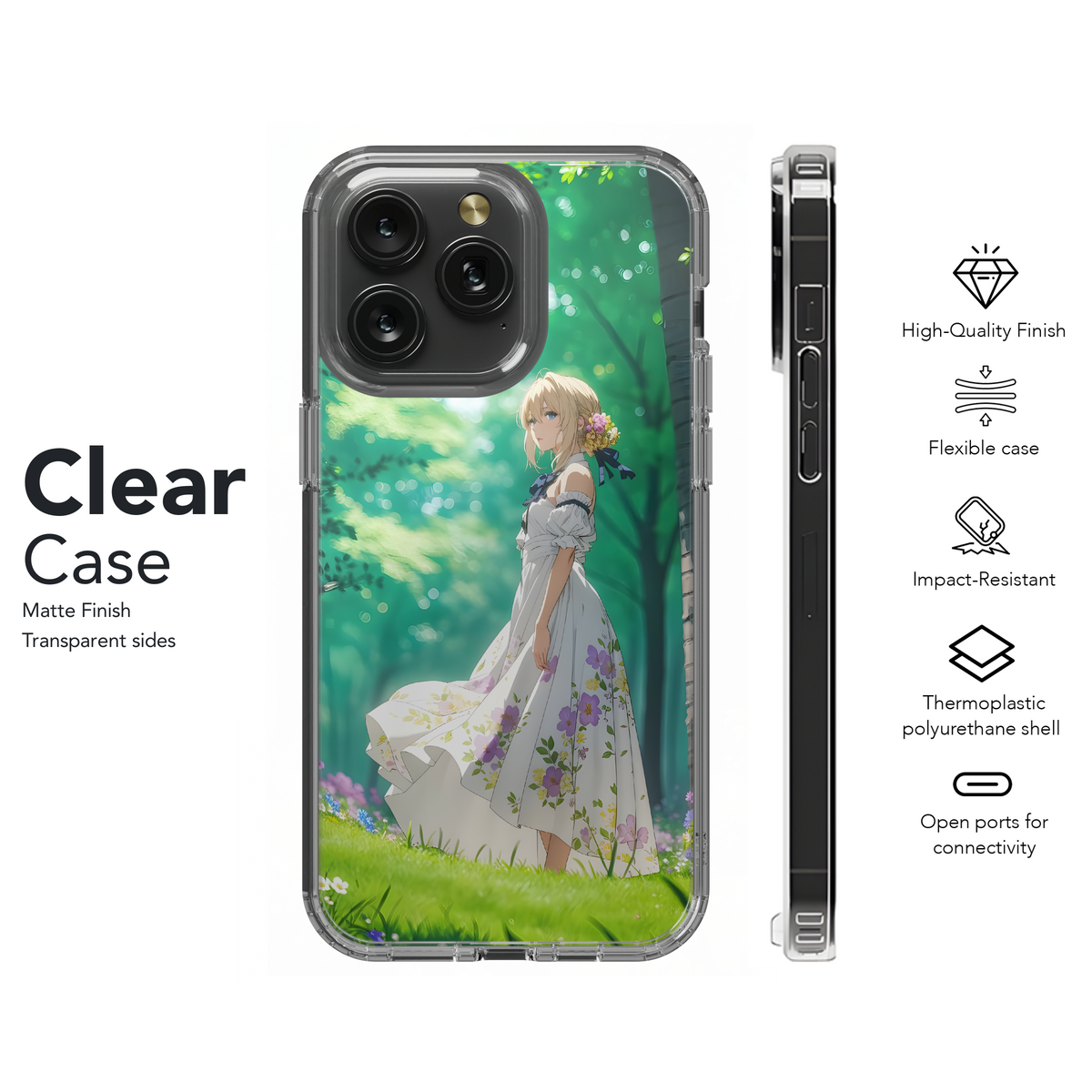 Violet Evergarden Anime Art Phone Case iPhone Samsung Cover Pixel 4041 - Image 8