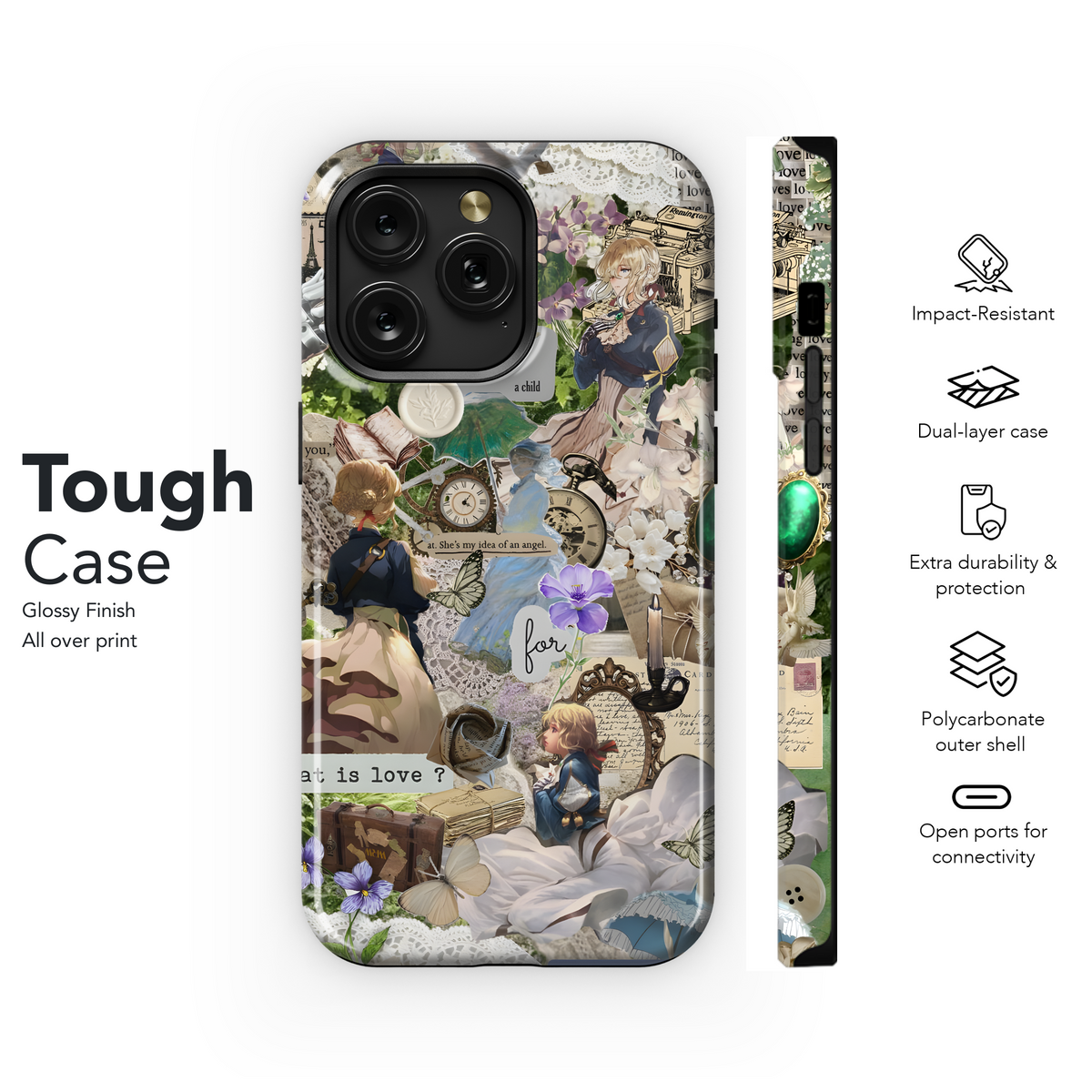 Violet Evergarden Anime Art Phone Case iPhone Samsung Cover Pixel 4042 - Image 6