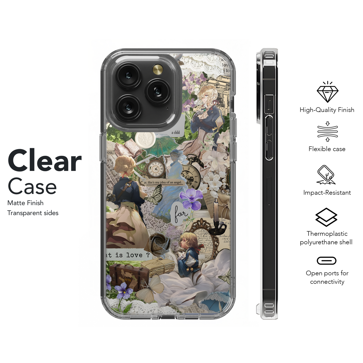 Violet Evergarden Anime Art Phone Case iPhone Samsung Cover Pixel 4042 - Image 8