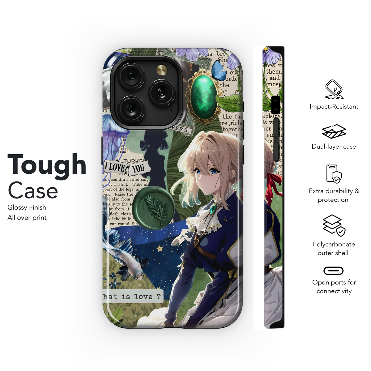 Violet Evergarden Anime Art Phone Case iPhone Samsung Cover Pixel 4043 - Image 6