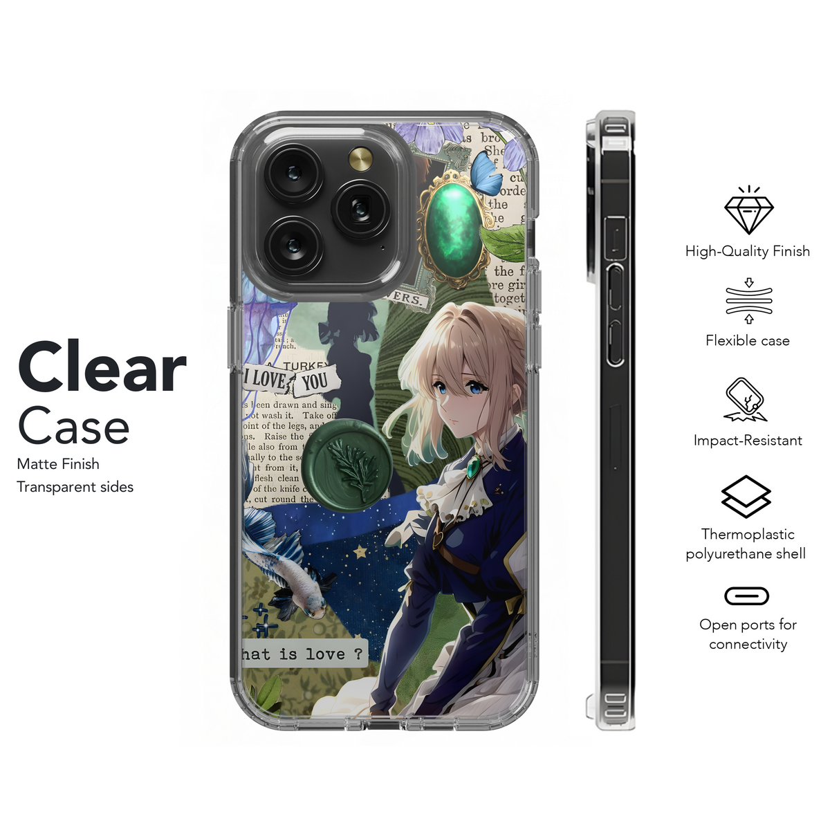 Violet Evergarden Anime Art Phone Case iPhone Samsung Cover Pixel 4043 - Image 8