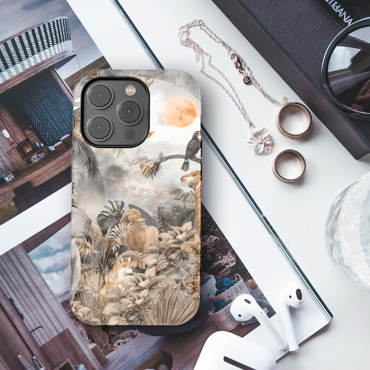 Watercolor Animals Phone Case iPhone Samsung Cover Pixel 2519 - Image 3