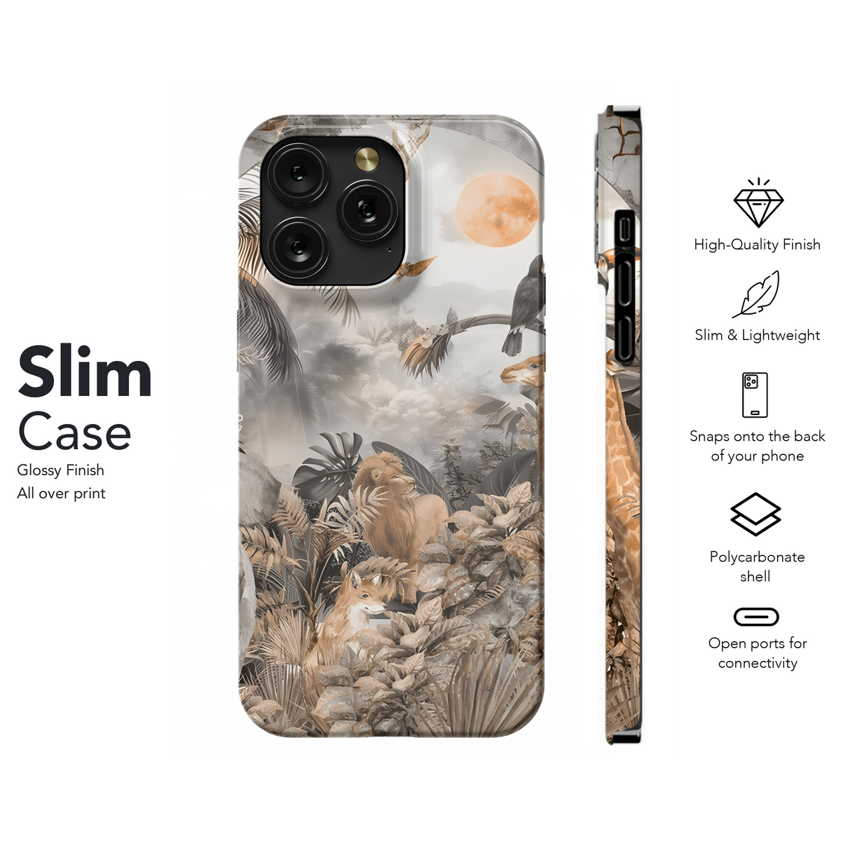 Watercolor Animals Phone Case iPhone Samsung Cover Pixel 2519 - Image 7