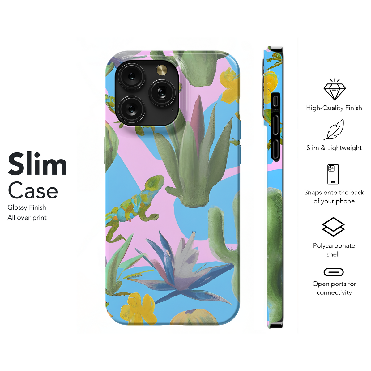 Watercolor Cactus Desert Phone Case iPhone Samsung Cover Pixel 3526 - Image 7