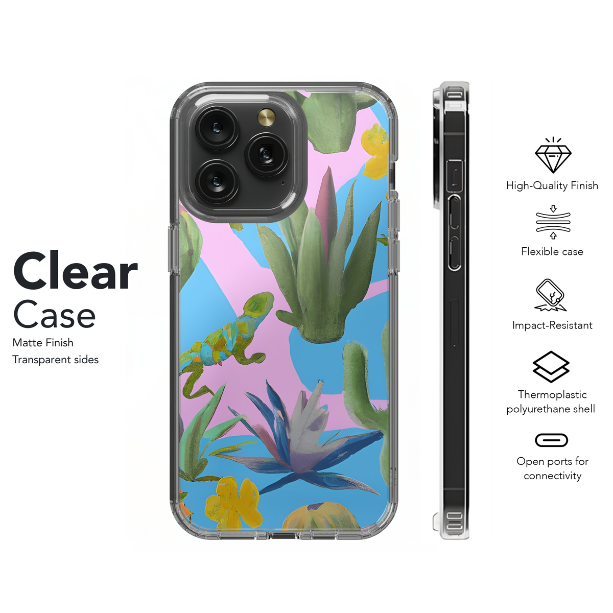 Watercolor Cactus Desert Phone Case iPhone Samsung Cover Pixel 3526 - Image 8