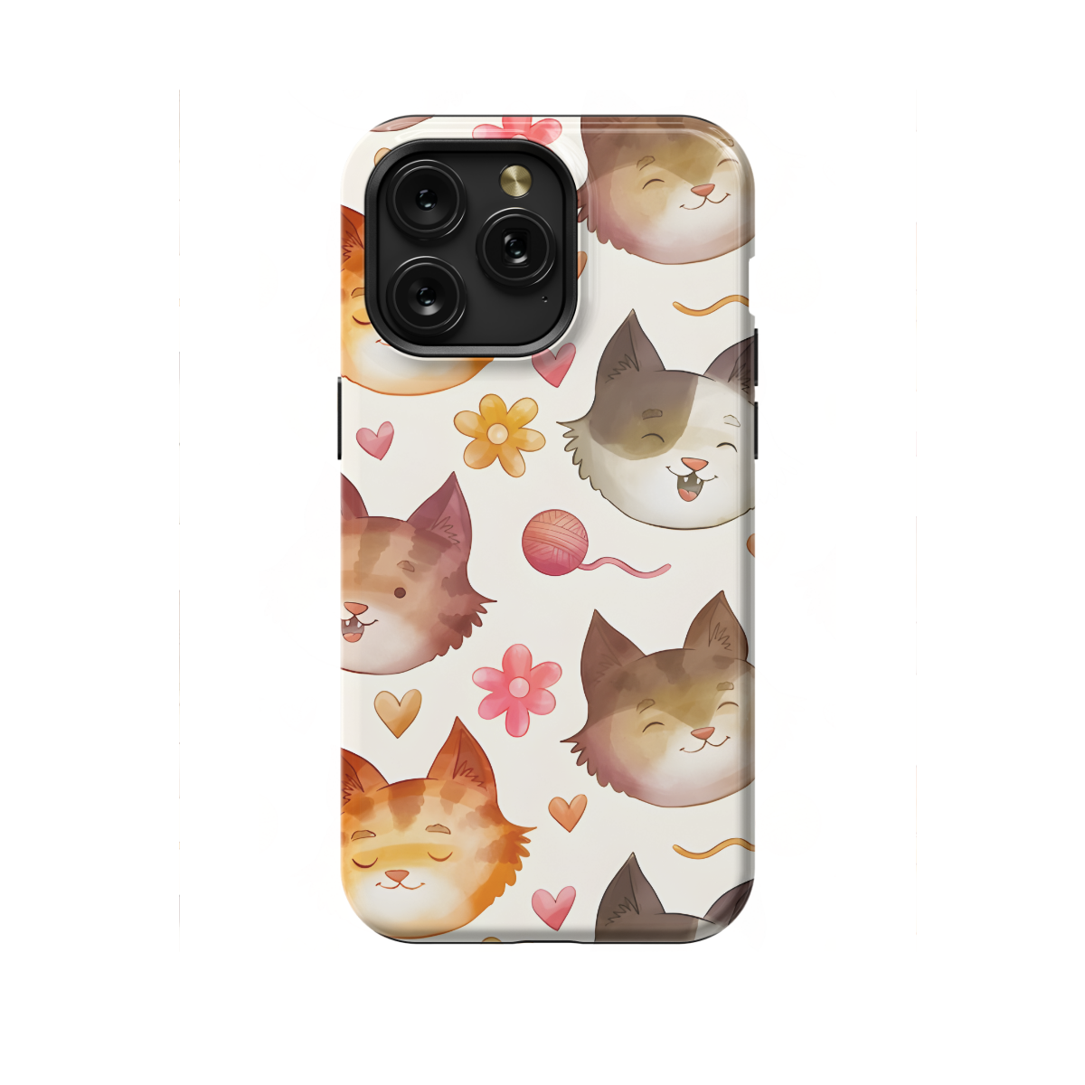 Watercolor Cat Day Phone Case iPhone Samsung Cover Pixel 1133 - Image 1